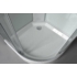 Kép 2/9 - Aqualine Aigo íves zuhanybox, 90x90x206cm, fehér profil, transzparent üveg, 5mm, 206 cm magas