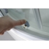 Kép 6/9 - Aqualine Aigo íves zuhanybox, 90x90x206cm, fehér profil, transzparent üveg, 5mm, 206 cm magas