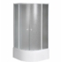 Kép 1/5 - Aqualine Arlen íves zuhanykabin, 80x80X150cm, BRICK üveg, 4mm, 150 cm magas BTR803