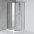 Kép 1/9 - Aqualine Arleta íves zuhanykabin, 80x80x185cm, transzparent,  4mm üveg, 185 cm magas HLS800